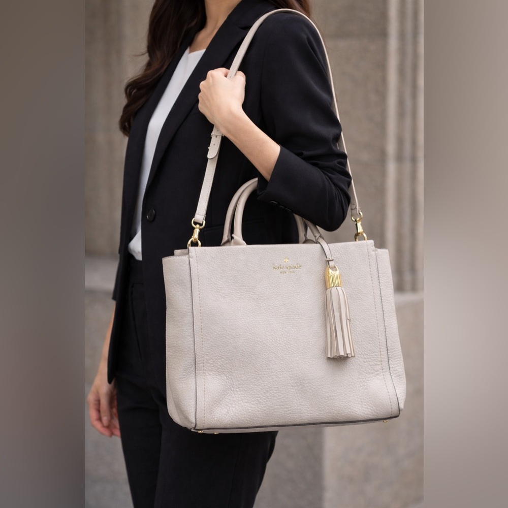 Kate Spade NY Rorie Wickham Place leather satchel, hand bag, cross body GUC